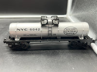 Lionel 6-26189  New York Central NYC single dome tank car 6042 - O SCALE Used Excellent