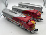 Lionel 6-14588 Santa Fe TMCC F3 Diesel A-B-A set (PWR A #19, DMY A #19C) O SCALE Used