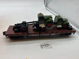 Lionel 6-17518 Pennsylvania PRR Flatcar #9823 with 2 Corgi Mack AEC trucks O SCALE NEW