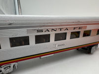 Lionel 6-25130 Santa Fe streamliner coach car O SCALE Used Damaged Box AS IS