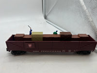K-Line k707-1891 PENNSYLVANIA PRR  COP & ROBBER OPERATING / ANIMATED FLAT CAR O SCALE Used Excellent