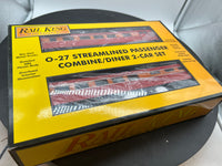 MTH Railking 30-6064 Southern Pacific SP Daylight 2-Car O-27 Streamlined Combo/Diner Set - Combine 6098 Diner 10213. O SCALE Like New