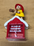 Hallmark 1995 North Pole 911, Fire Fighters "In Case of Emergency Break Glass" Ornament  Like New