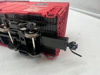 Atlas 7550 ATLAS BURLINGTON DECORATED ACF 60' D.D. AUTO PARTS BOX CAR 2 rail O SCALE WEATHERED (custom decorated) AS IS Used