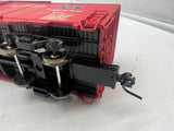 Atlas 7550 ATLAS BURLINGTON DECORATED ACF 60' D.D. AUTO PARTS BOX CAR 2 rail O SCALE WEATHERED (custom decorated) AS IS Used