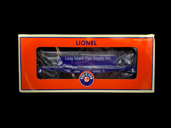 Lionel 6-52480 Nassau NLOE Long Island blue flatcar with pipes O SCALE NEW Damaged Box