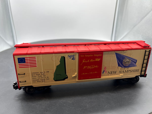 K-Line k761-7609 Spirit of '76, New Hampshire NH State Boxcar O SCALE Like New