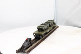 MTSI USAX-39163 Flat Car w/2 Amphibious ARMY Vehicles O SCALE Like New Damaged Box