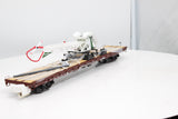 MTH Premier 20-98690 Pennsylvania 60' Flat Car w/(1) pa state police Bell 47 Helicopter O SCALE NEW