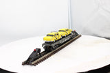 MTH 30-7625 AUTO TRANSPORT FLAT CAR W/ERTL TAXI CAR NO. 1959 RailKing O Scale Like New