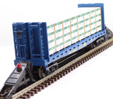 MTH Railking 30-76344 CSX Flat Car w/Bulkheads & Lumber Load O SCALE Like New