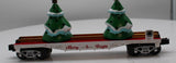 Lionel 2328270 Christmas Tree Flatcar (snow) O SCALE Like New