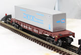 MTH 30-7664 SANTA FE Flat Car w/Sea container O Scale Like New