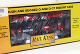 MTH Railking 30-76309 Wabash Auto Carrier Flat Car w/(4) '37 V8 Convertibles O SCALE Like New
