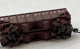 Atlas 41137 WESTERN MARYLAND Speed Lettering 55 Ton Fishbelly Hopper Oxide Red N Scale WEATHERED AS IS Used Excellent