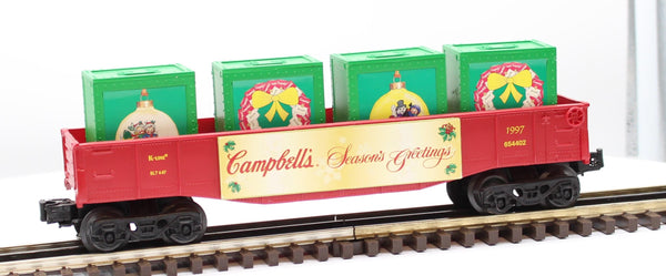 K-LINE K-654402 Campbell Soup 1997 Christmas Gondola O SCALE Used