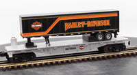 MTH Railking 30-76157 Harley-Davidson Flat Car w/40' Trailer O SCALE NEW