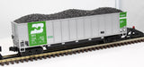 MTH Premier 20-9701 Burlington Northern Coalporter Hopper Car Heavy ABS Plastic Shell Sprung Die-Cast Trucks O SCALE Like New