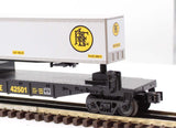 MTH Railking 30-76515 Pittsburgh & Lake Erie RailKing Flat Car w/40' Trailer O SCALE Like New