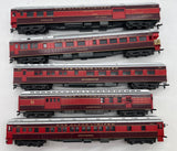 Rivarossi Set of 5 Chicago Alton Passenger Cars HO SCALE  Used Excellent No Box