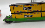 MTH Railking 30-76391 MARS - M&Ms Husky Stack Car O SCALE Used Excellent Damaged Box