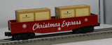 MTH 30-4207B Christmas Express Gondola w Crates O Scale Used Excellent