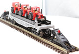 Lionel 6-16907 FLATCAR WITH 3 FARM TRACTORS O SCALE Used