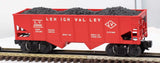 Lionel 6476-85 LEHIGH VALLEY 2 Bay Hopper W-Coal load Car (Reproduction) O Scale Like New