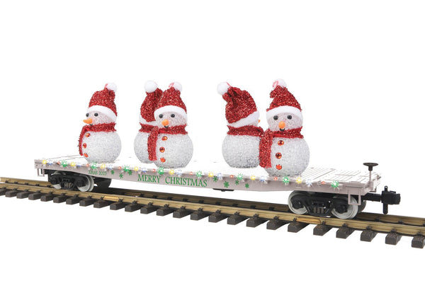 MTH One Gauge 70-76079 Christmas One Gauge Christmas Flat Car w/Lighted Snowmen Scale limited G SCALE NEW