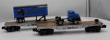 Menards 275-9392 NORFOLK SOUTHERN 2-Piece Flatcar with 1954 GMC Wrangler Tractor & Trailer Set O Scale NEW