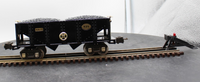 MTH Tinplate 10-1042  hopper car black with brass trim O SCALE Like New