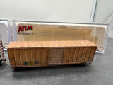 Atlas Set of 2 Graffiti Boxcars N SCALE WEATHERED AS IS Used Excellent