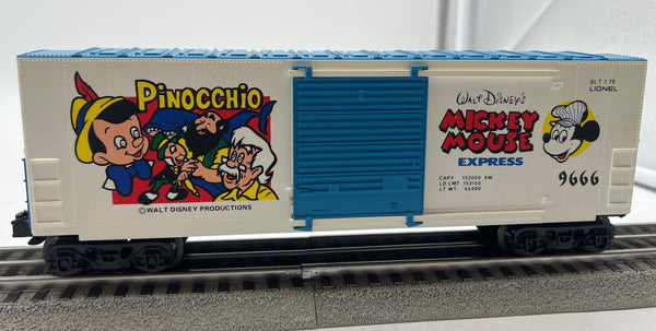 Lionel 6-9666 Disney Pinnochio Hi Cube Boxcar O SCALE Like New