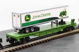MTH Railking 30-76148 John Deere Flat Car w/40' Trailer O SCALE Used Excellent
