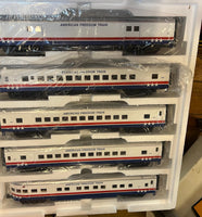 MTH Premier 20-65247 American Freedom Train 5-Car 70' Streamlined Passenger Set Smooth Sided O SCALE NEW
