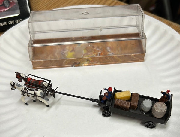 Merten Horse Drawn Cart with Items HO SCALE