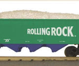 MTH Railking 30-7043c Rolling Rock Beer latrobe PA 4-Bay hopper w/ ice load O SCALE Like New