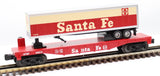 MTH Railking 30-76494 Santa Fe RailKing Flat Car w/40' Trailer O SCALE Used Excellent