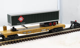 MTH 30-4234b PRR flat Car w/40' Trailer O SCALE Like New