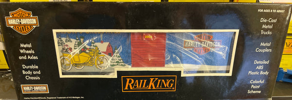 MTH Railking 30-74407 Harley-Davidson Box Car #Xmas 2006. Exclusive Dealer Christmas Boxcar Limited O SCALE NEW