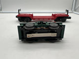 Lionel 6-26893 North Pole Central Christmas flat car w handcar O SCALE Used  Broken piece As is