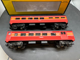 MTH Railking 30-6064 Southern Pacific SP Daylight 2-Car O-27 Streamlined Combo/Diner Set - Combine 6098 Diner 10213. O SCALE Like New