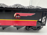 K-Line K623-1053 Santa Fe Die Cast 4-Bay Hopper Black Bonnet O SCALE Used Excellent WrongBox