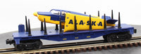 Lionel 6-36021 Alaska Railroad Flatcar with Alaska Airplane #6424 O SCALE Like New