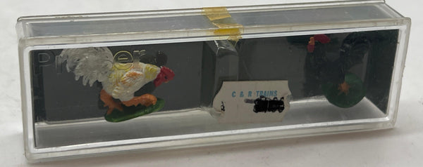 Preiser 5324 Rooster Farm  Animals (2) G SCALE NEW