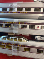 Lionel Canadian Pacific Passenger Car 3-pack 6-35253 6-35254 6-35255 Coach, Vista Dome, Observation O Scale Exposed to Water AS IS