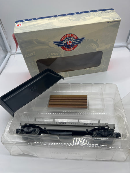 Lionel 6-29873 3361 Post War Celebration PWC operating log dump flatcar O SCALE NEW