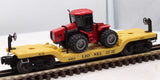 Lionel 6-16957 Depressed-Center Flatcar with ERTL Case 4WD Loader O Scale Used Excellent