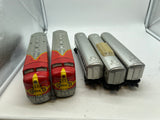 Marx Postwar 1095 Passenger set with 2 E7 AA Diesels (1 Pwd 1 nonpwd), 2 3152 coaches, 3197 observation car O SCALE Used as is No Box