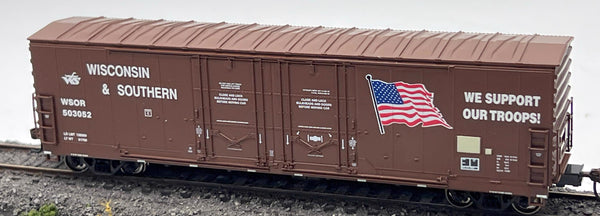 Athearn 96921 HO Wisconsin & Southern 50' Double Door Plug Boxcar #503052  9/11 Military Tribute We Support Our Troops! HO SCALE Like New